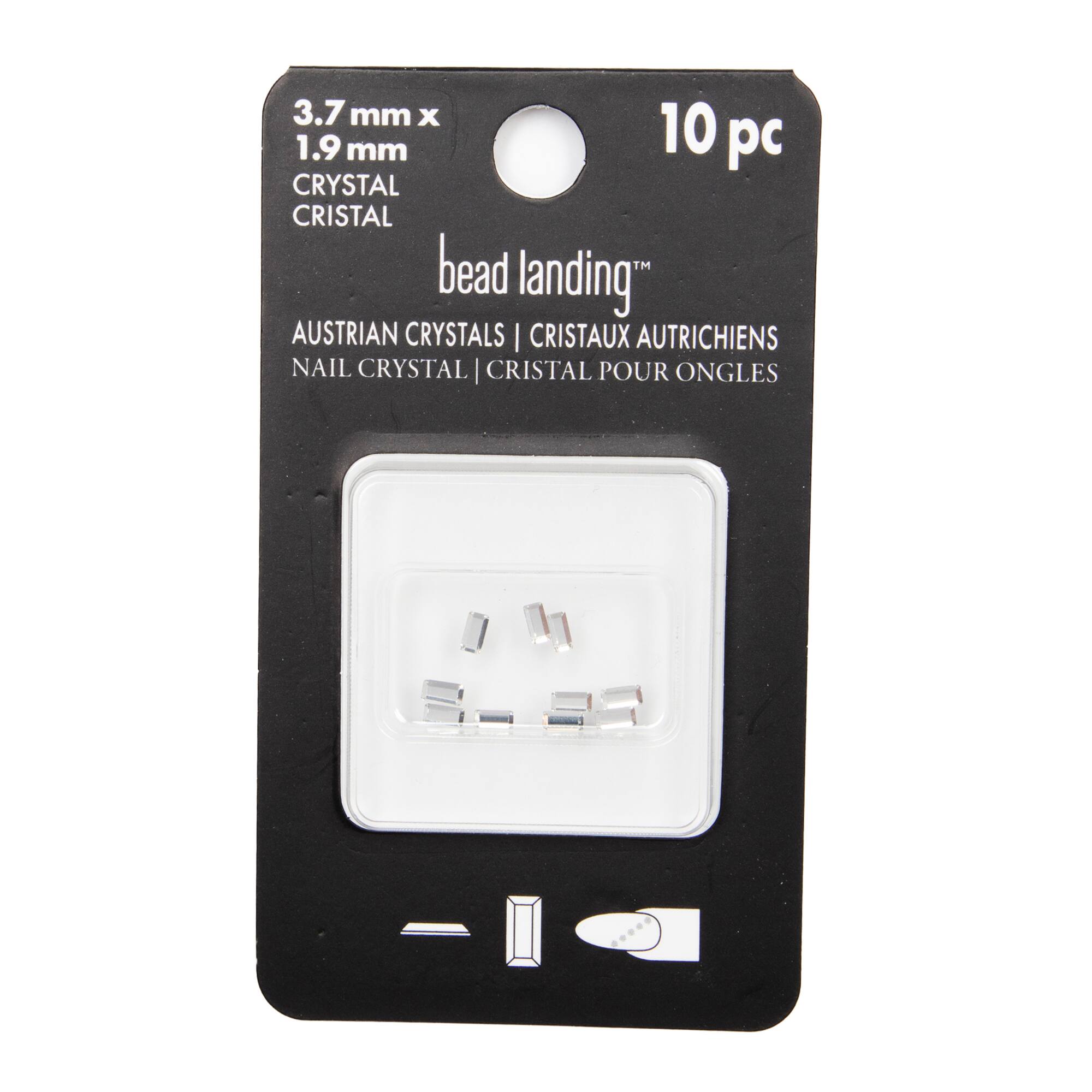 3.7mm Crystal Baguette Glue-On Austrian Crystals by Bead Landing™, 10ct.